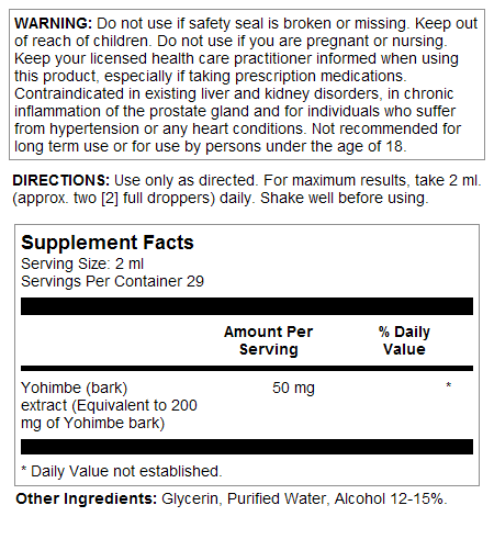 Yohimbe PowerMax 2000 | Pure Yohimbe Extract